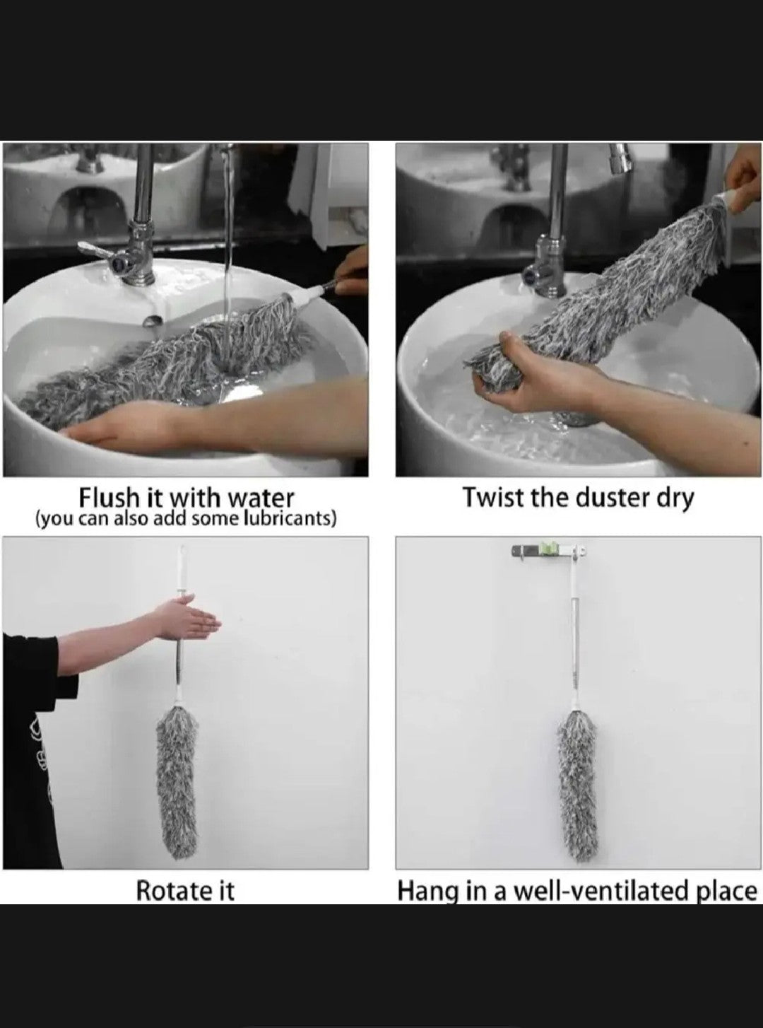 Flexible microfiber duster